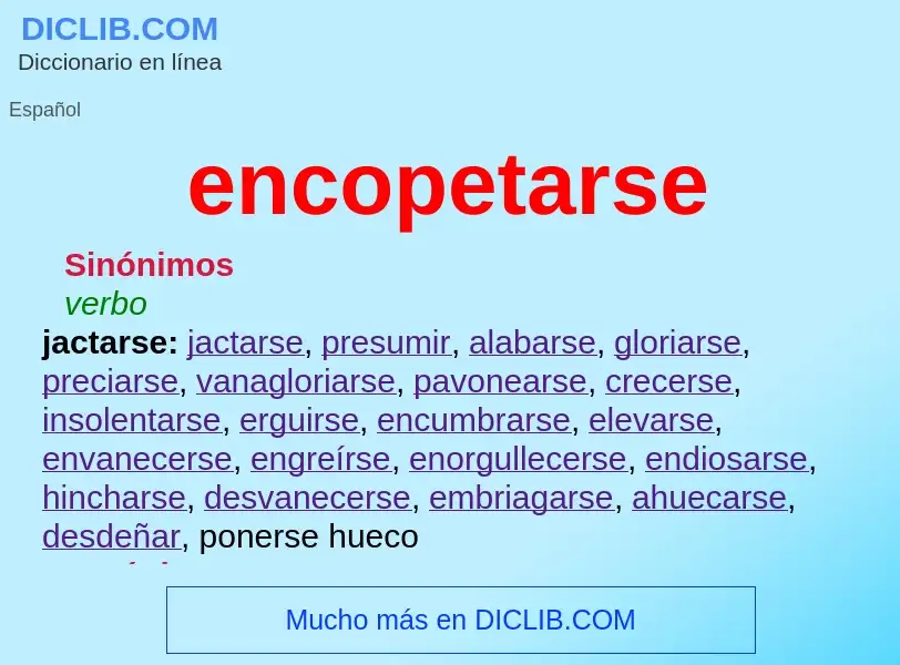 Wat is encopetarse - definition