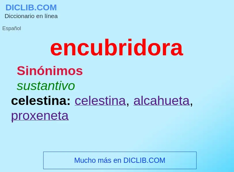 ¿Qué es encubridora? - significado y definición