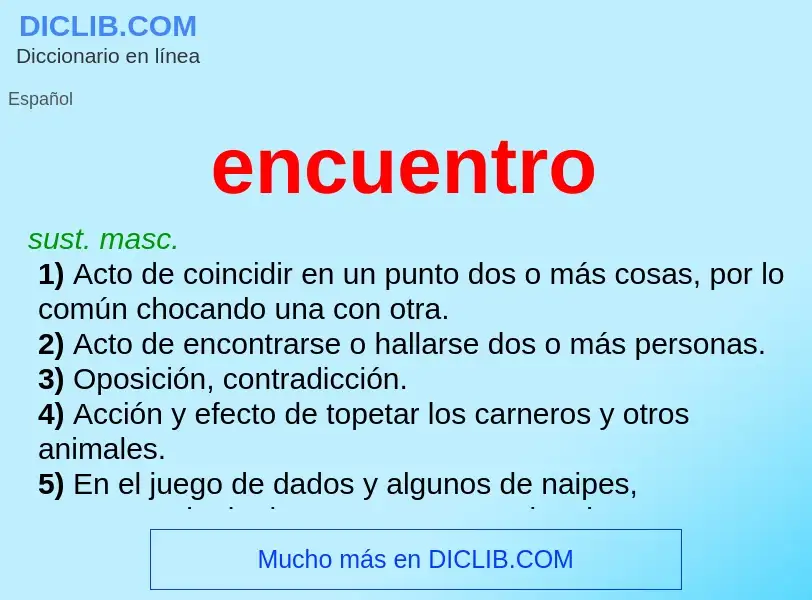 Wat is encuentro - definition