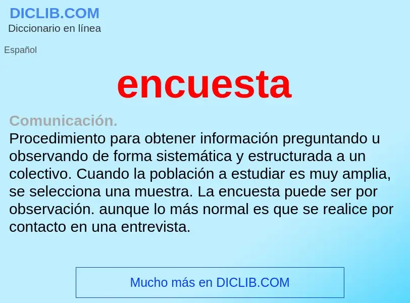 Wat is encuesta - definition