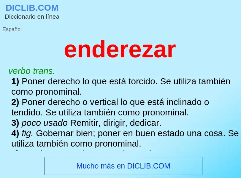 What is enderezar - definition