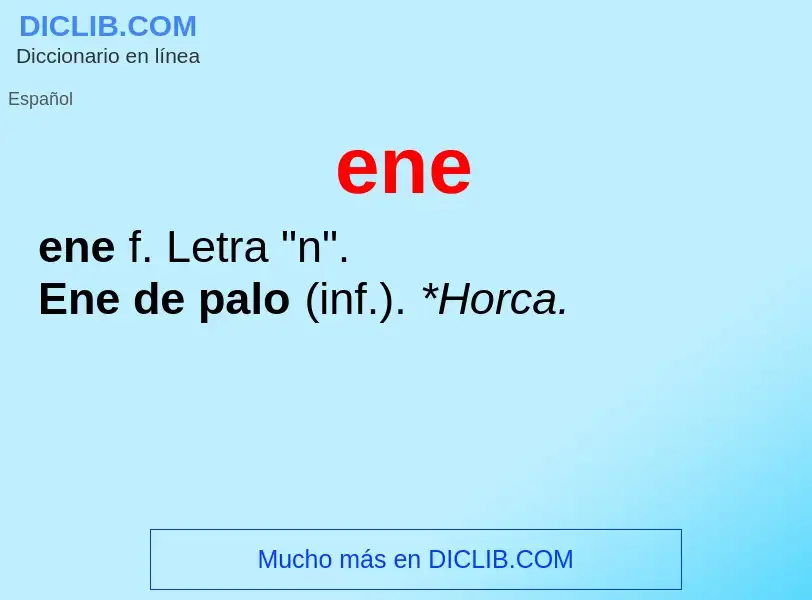 Wat is ene - definition