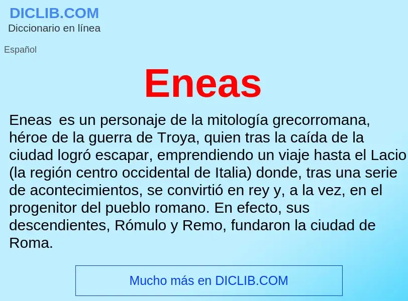 ¿Qué es Eneas? - significado y definición