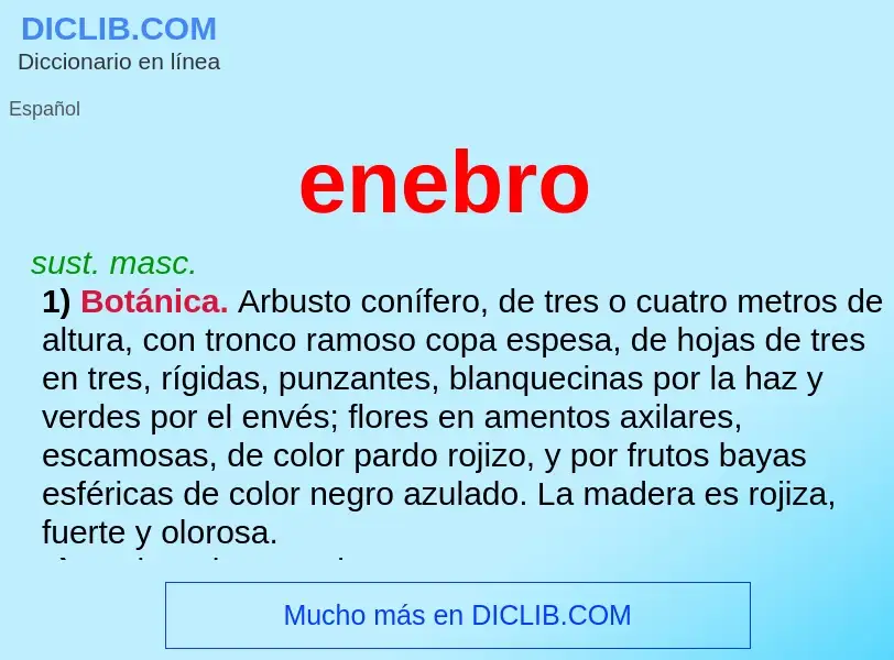 ¿Qué es enebro? - significado y definición