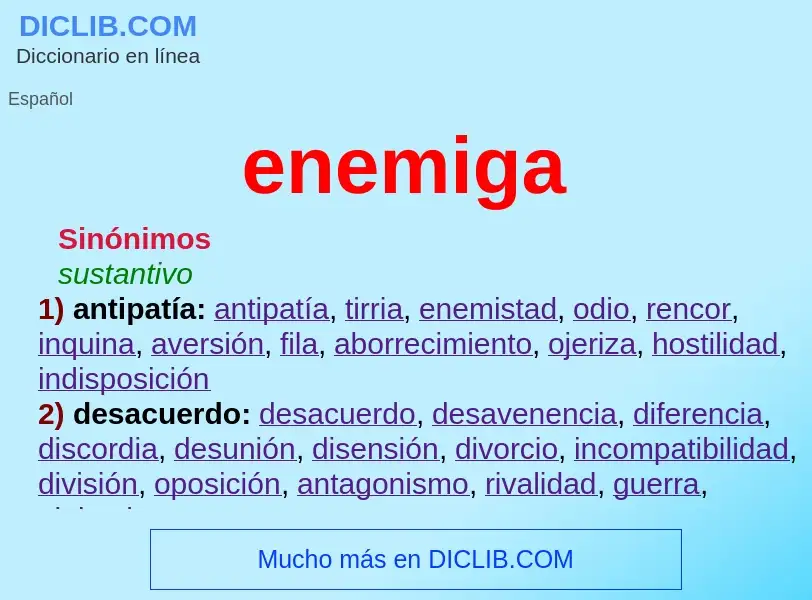 What is enemiga - definition