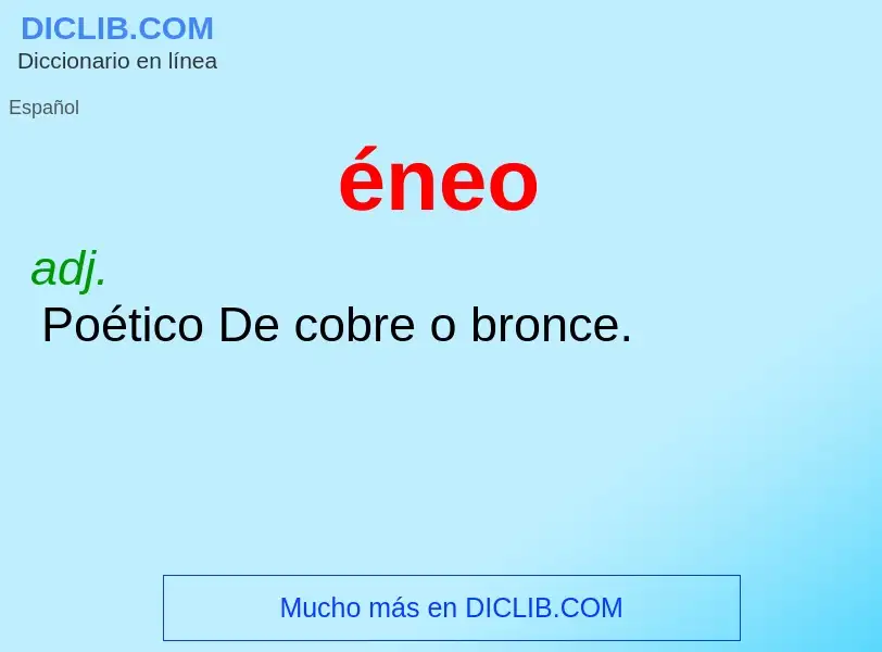 ¿Qué es éneo? - significado y definición