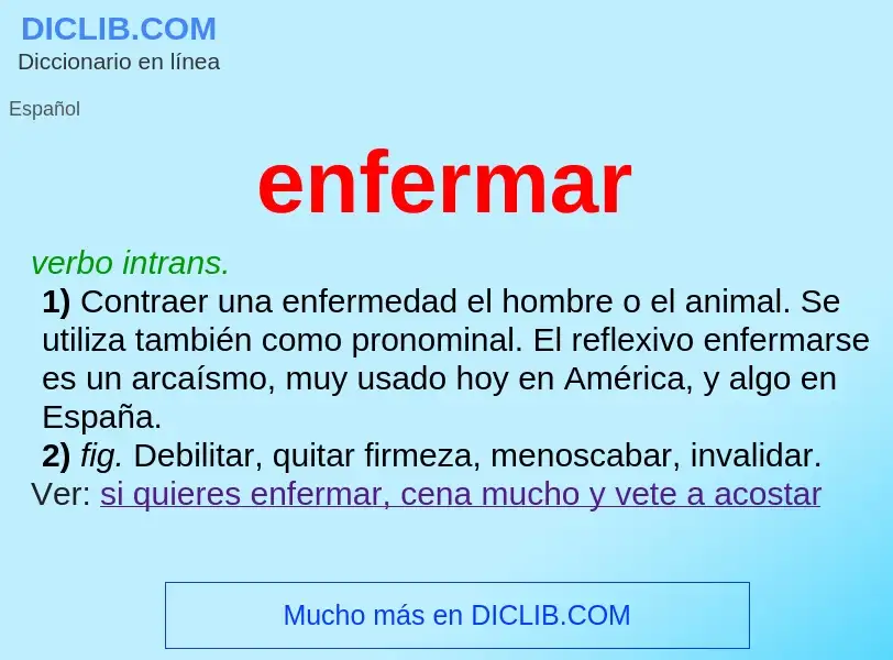 Wat is enfermar - definition