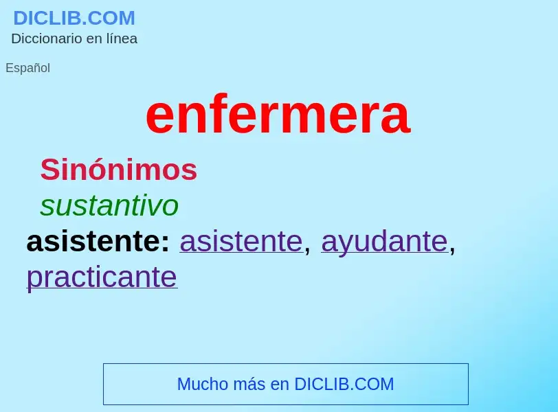 Wat is enfermera - definition