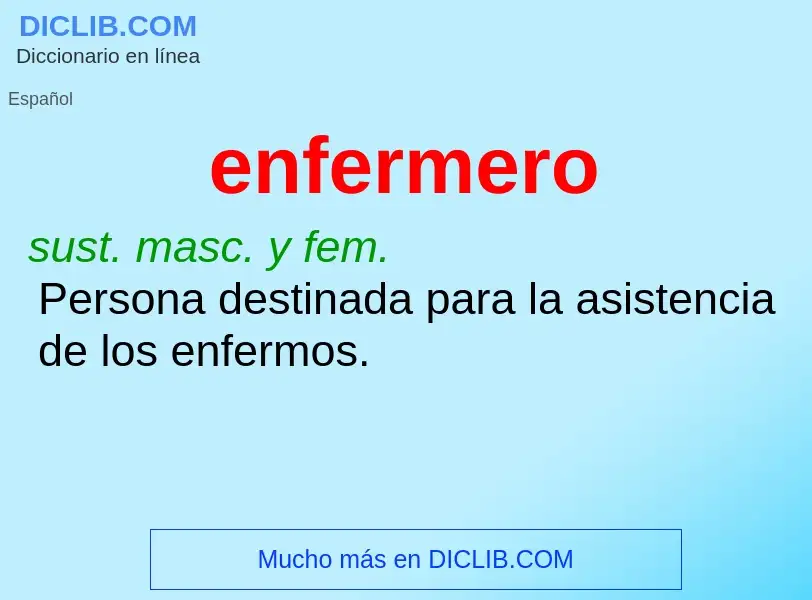 Wat is enfermero - definition