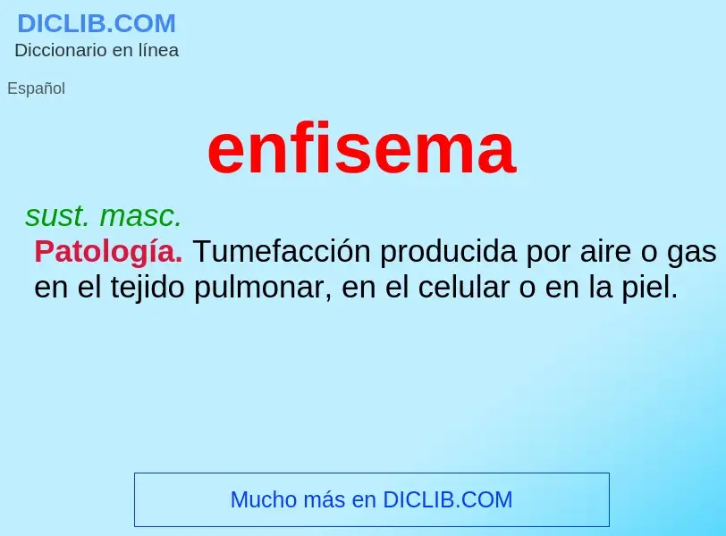 What is enfisema - definition