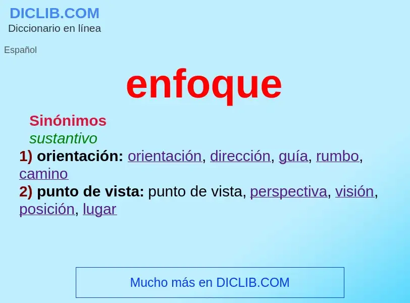 What is enfoque - definition