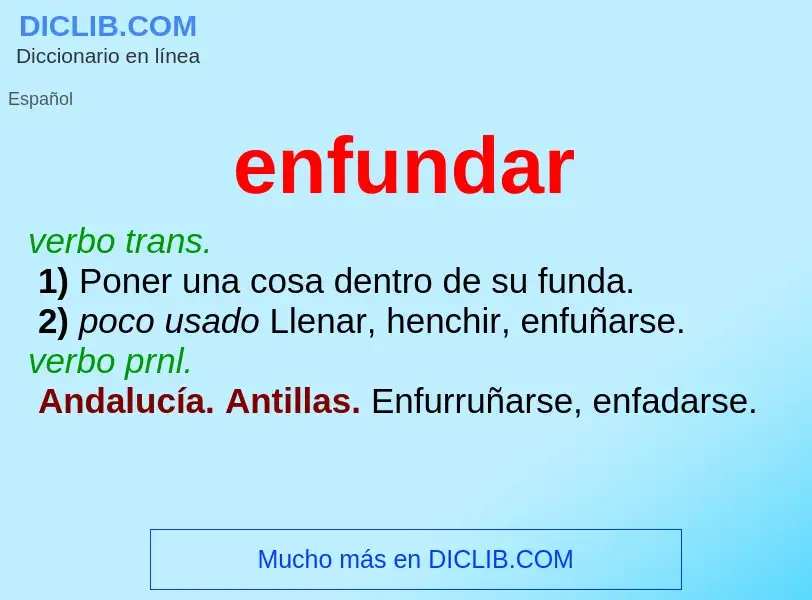 Wat is enfundar - definition