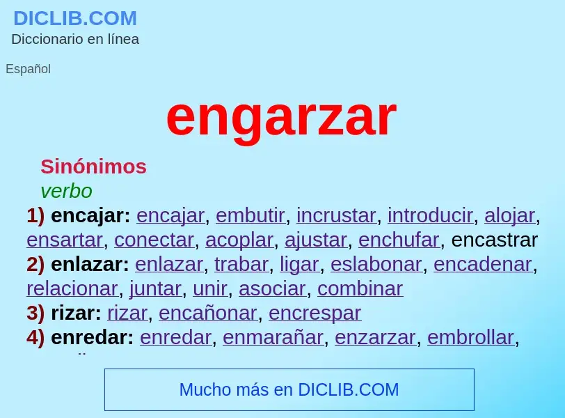 Wat is engarzar - definition