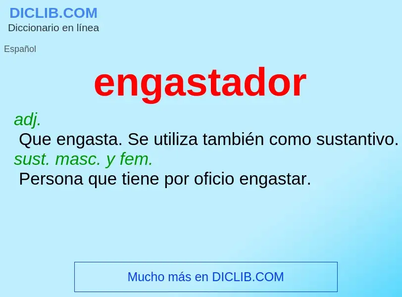 ¿Qué es engastador? - significado y definición