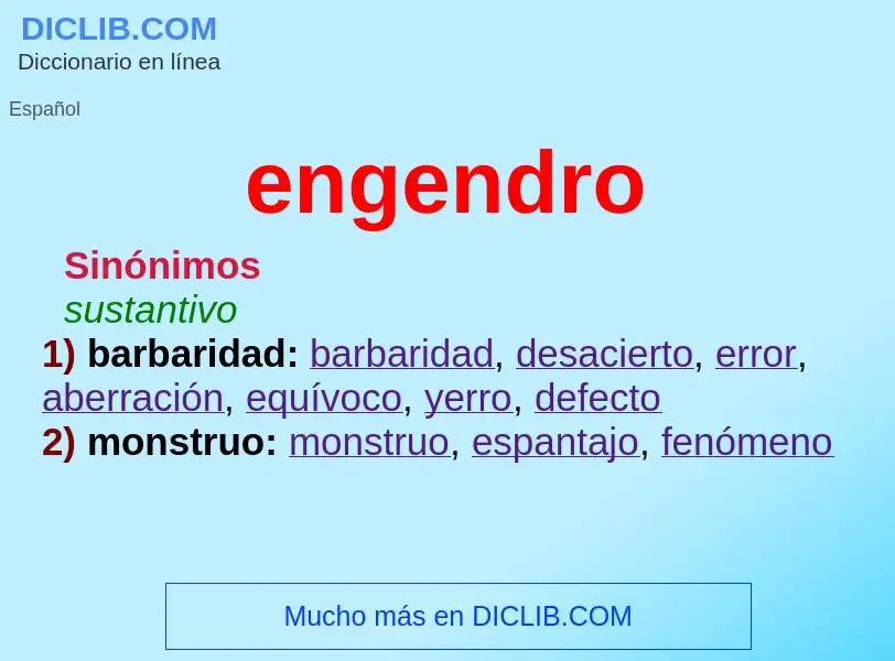 O que é engendro - definição, significado, conceito