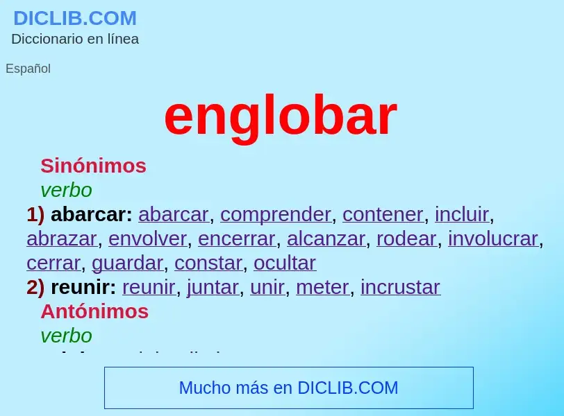 ¿Qué es englobar? - significado y definición