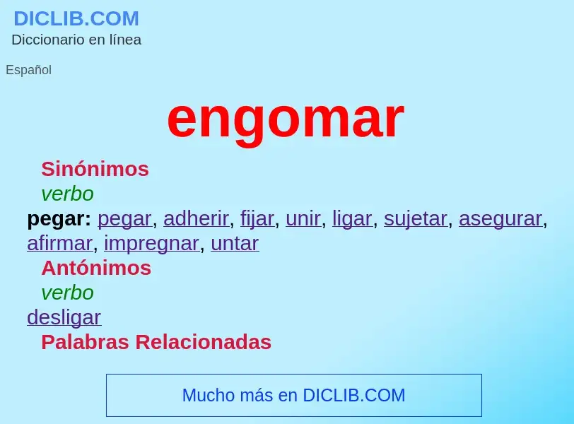 What is engomar - meaning and definition