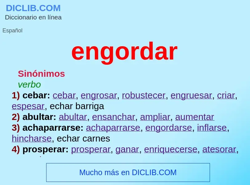 Wat is engordar - definition