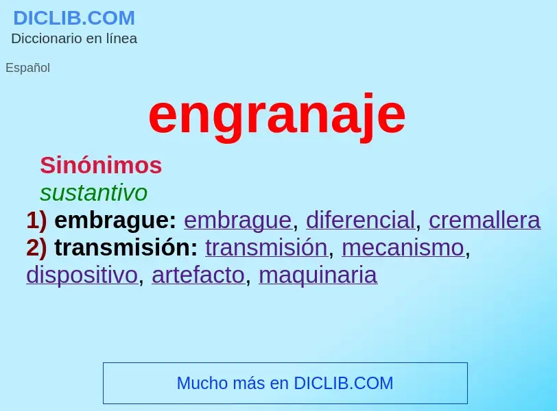 O que é engranaje - definição, significado, conceito