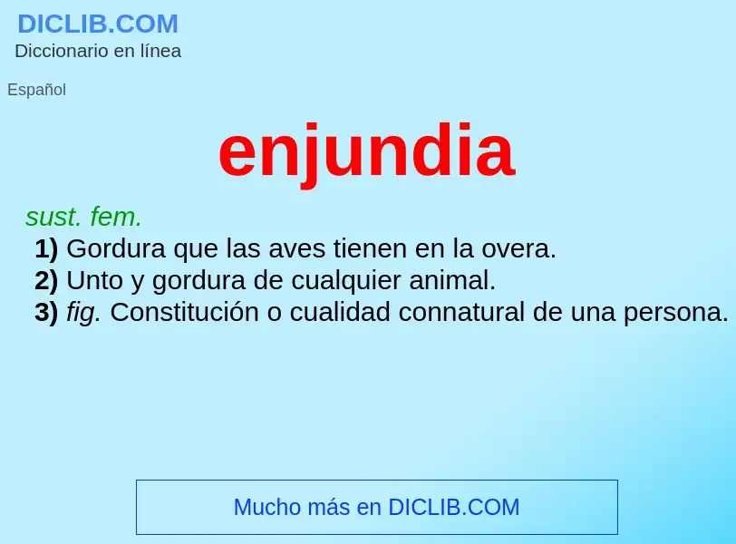 What is enjundia - definition