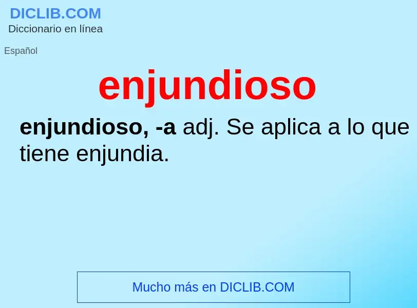 What is enjundioso - definition