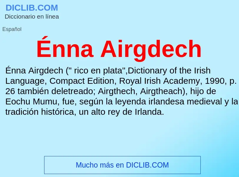 What is Énna Airgdech - meaning and definition