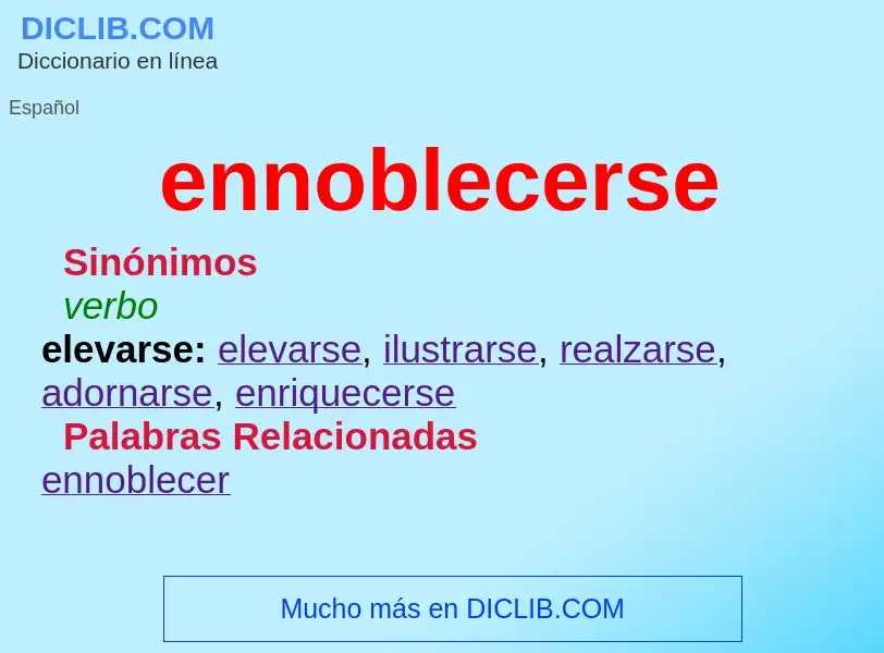 Wat is ennoblecerse - definition