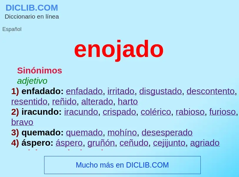 Wat is enojado - definition