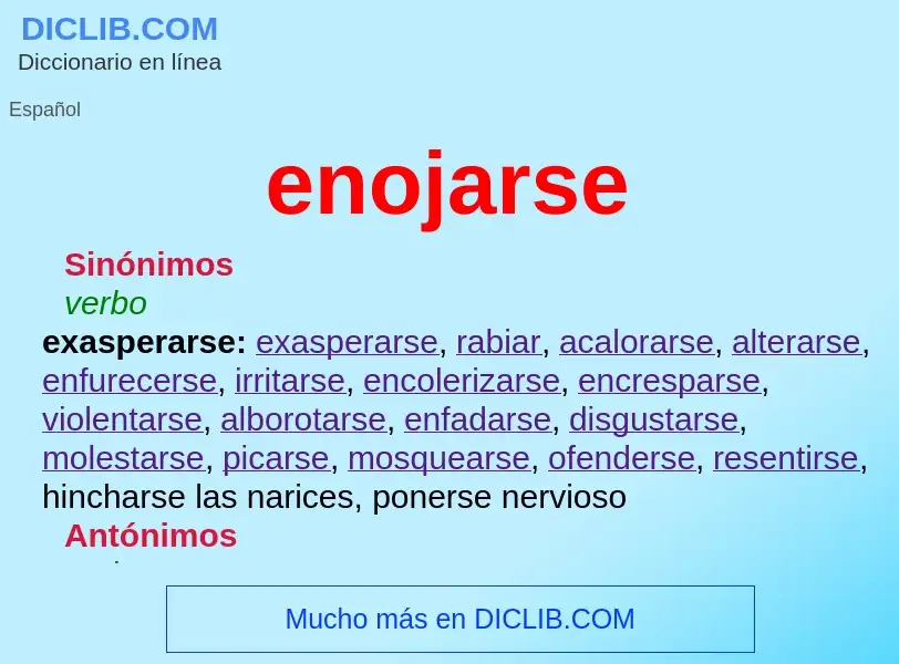 O que é enojarse - definição, significado, conceito