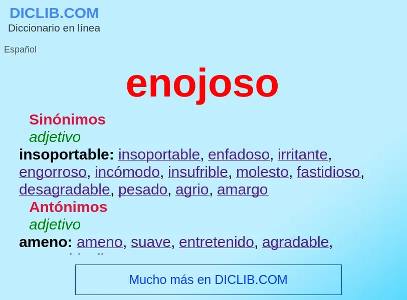 What is enojoso - definition