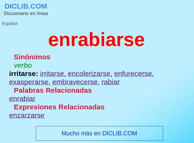 ¿Qué es enrabiarse? - significado y definición