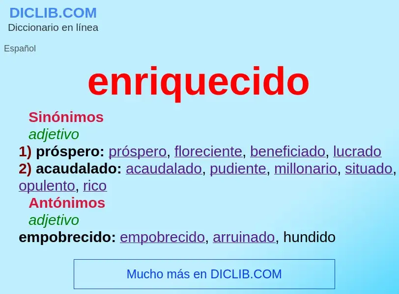 What is enriquecido - definition