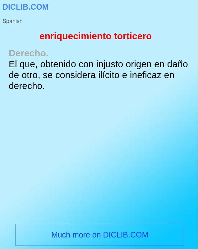 What is enriquecimiento torticero - definition