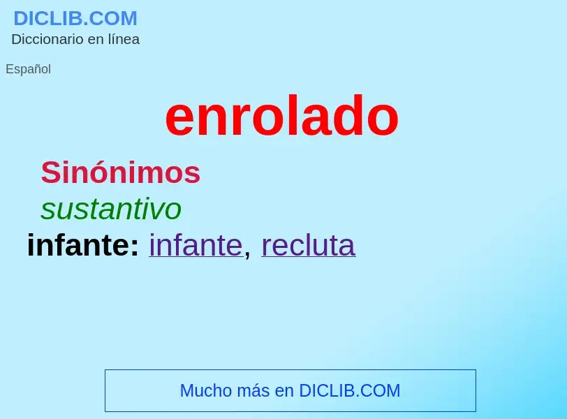 ¿Qué es enrolado? - significado y definición