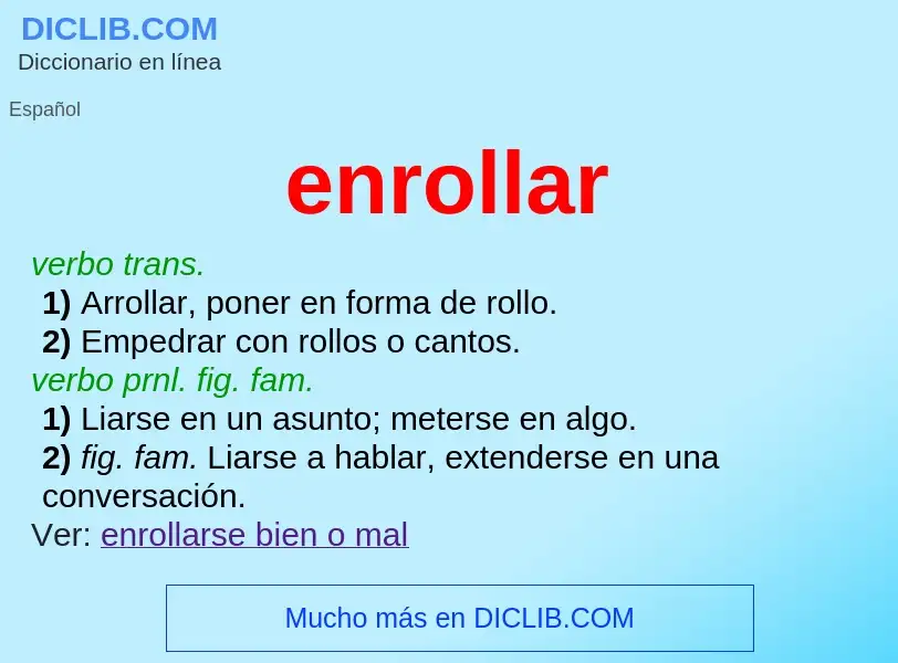 What is enrollar - definition