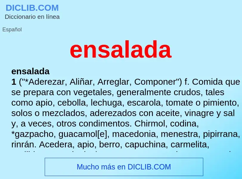 Wat is ensalada - definition