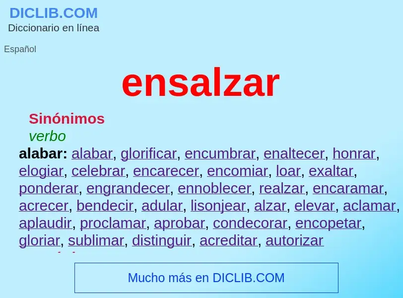 O que é ensalzar - definição, significado, conceito