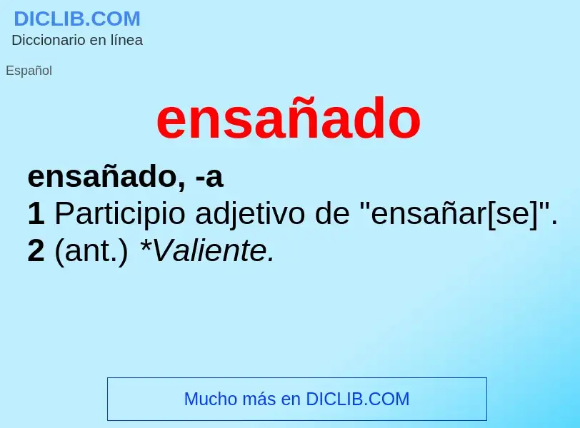 Wat is ensañado - definition