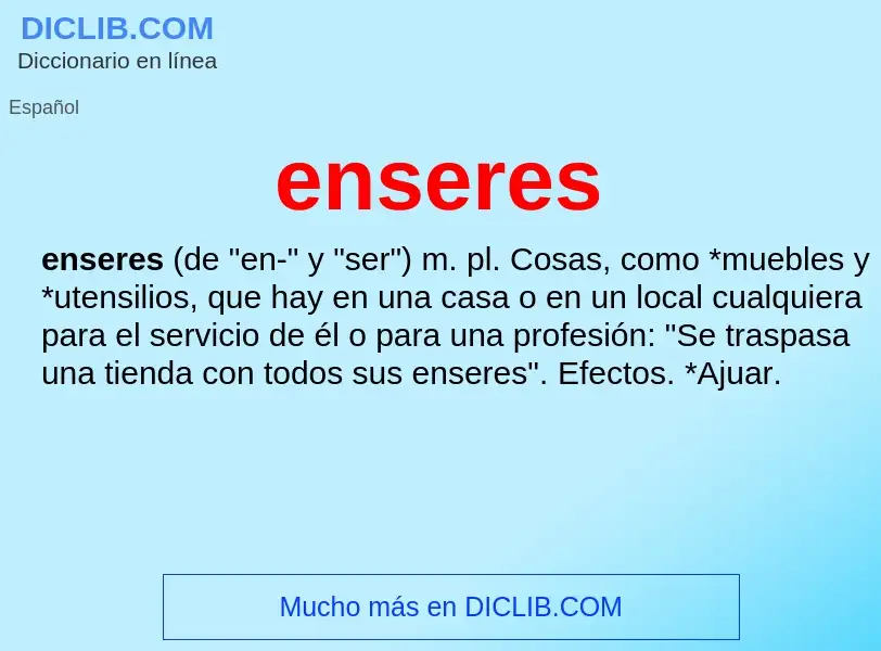 What is enseres - definition