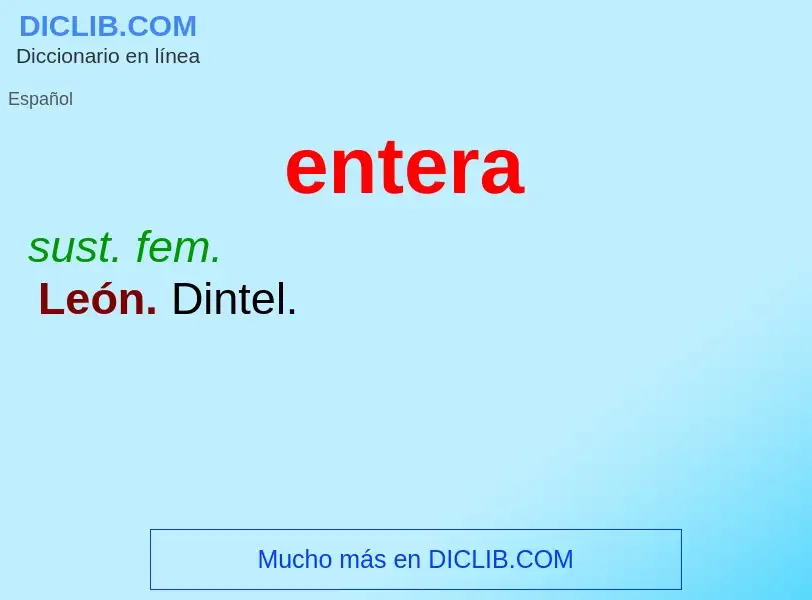 What is entera - definition