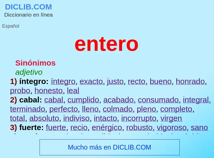 What is entero - definition