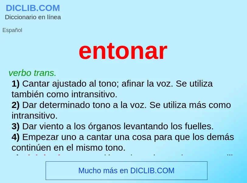 Wat is entonar - definition