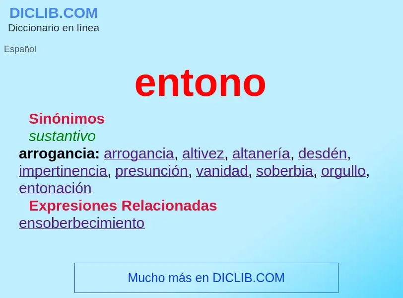 Wat is entono - definition