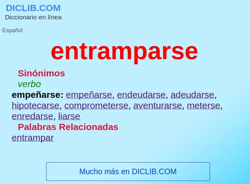 Wat is entramparse - definition