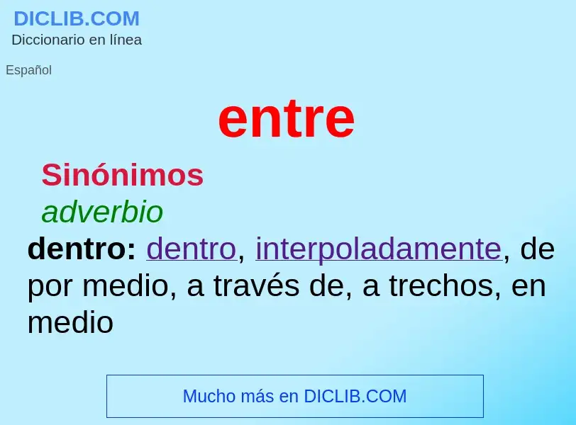 O que é entre - definição, significado, conceito