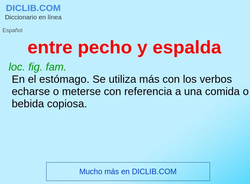 O que é entre pecho y espalda - definição, significado, conceito