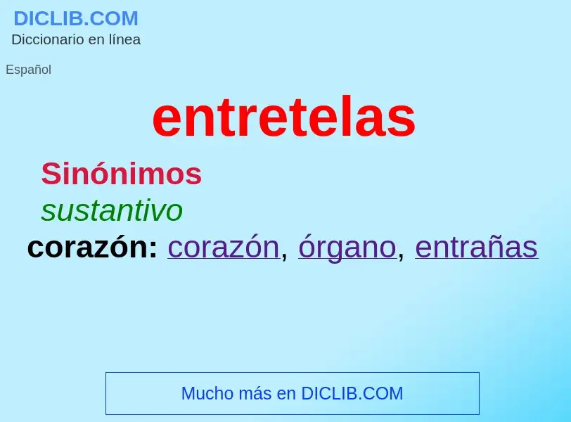 ¿Qué es entretelas? - significado y definición