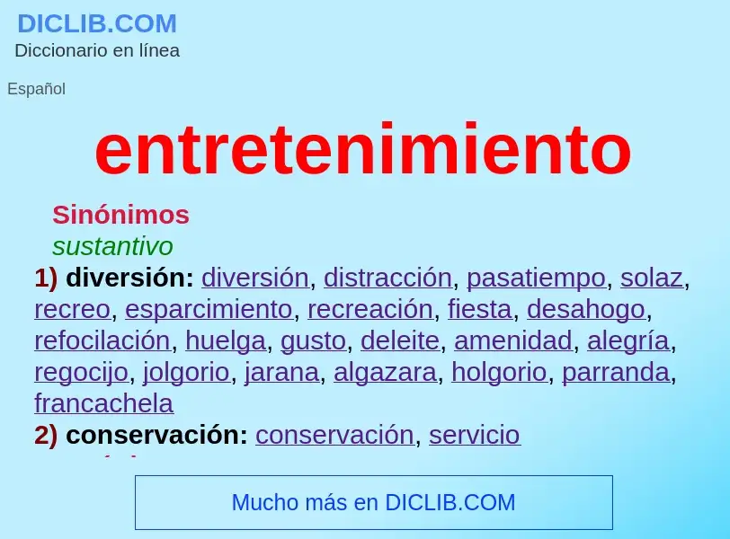 Wat is entretenimiento - definition