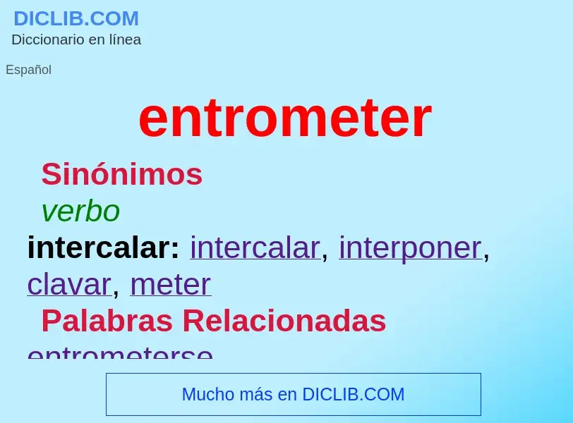 O que é entrometer - definição, significado, conceito