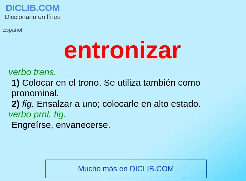 ¿Qué es entronizar? - significado y definición